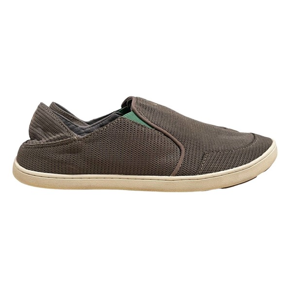 Olukai Nohea Mesh Slip-On Shoes Mustang Lime Green Collapsible Heel Mens Size 11 - Picture 4 of 10